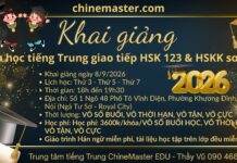 Khai giảng lớp tiếng Trung giao tiếp HSK 123 HSKK sơ cấp ngày 8/9/2026 Khai giảng lớp tiếng Trung giao tiếp HSK 123 HSKK sơ cấp ngày 8/9/2026
